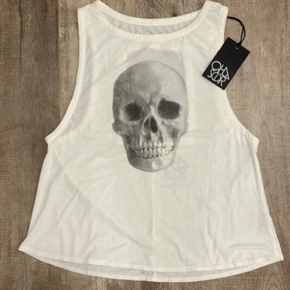 Chaser Painted Skull Square Back Loop  Tank